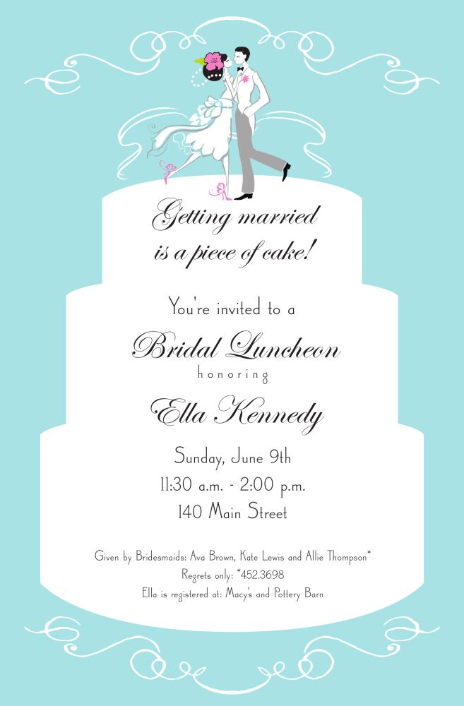 Cake Topper Invitation