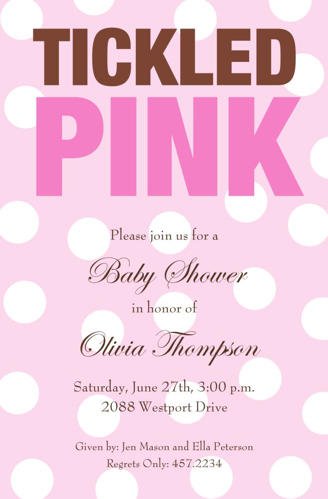 Tickled Pink Invitation