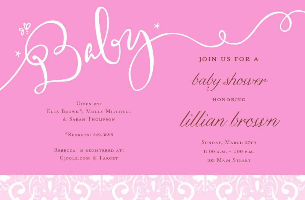 Baby Pink Invitation