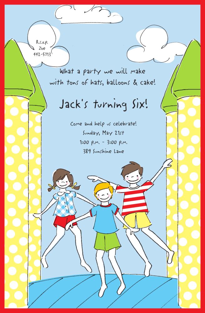 Bounce House Invitation