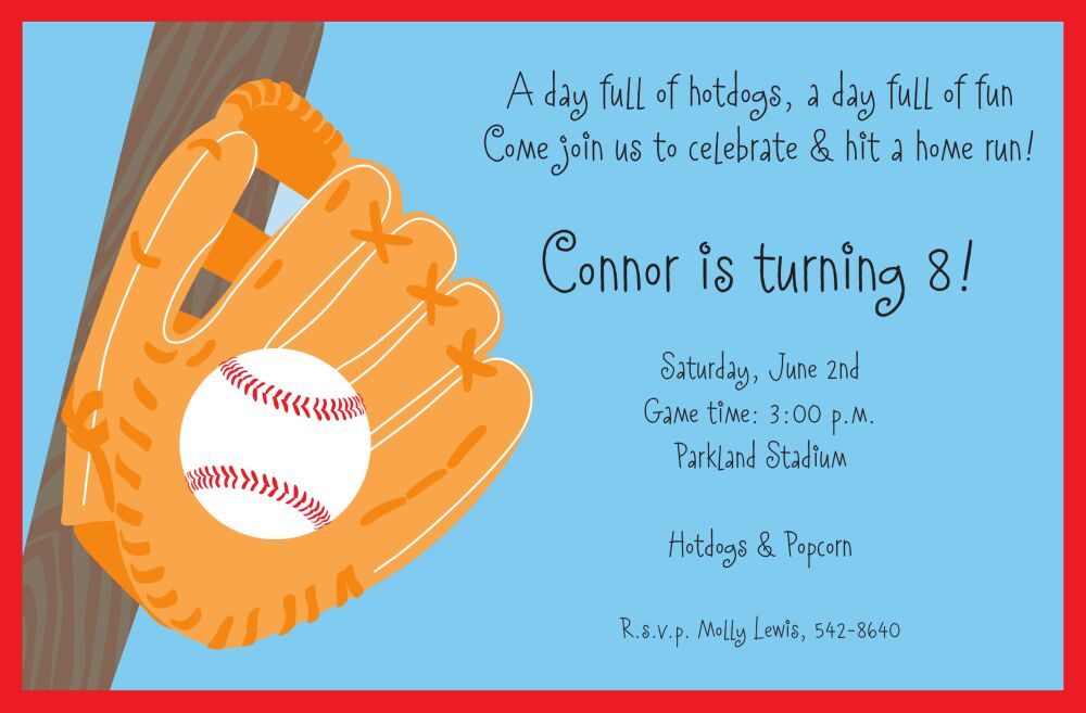 Baseball Time Invitation