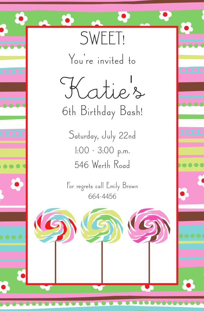 Lolly Lolly Invitation