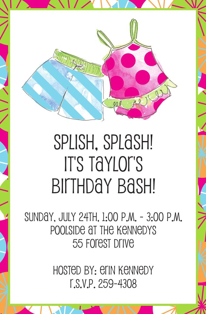 Kids Suits Invitation