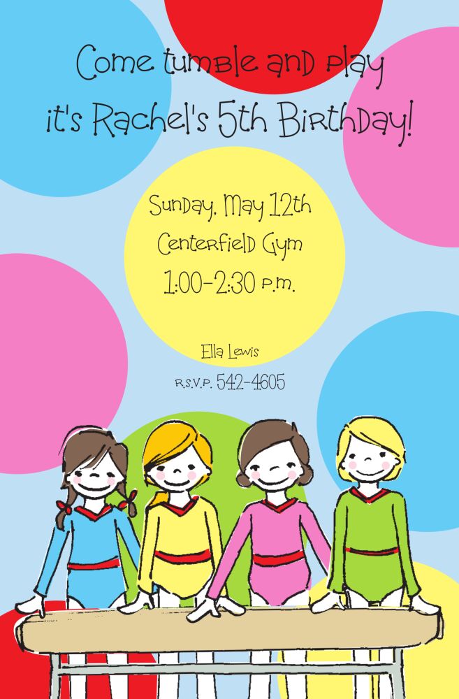 Little Gymnasts Invitation