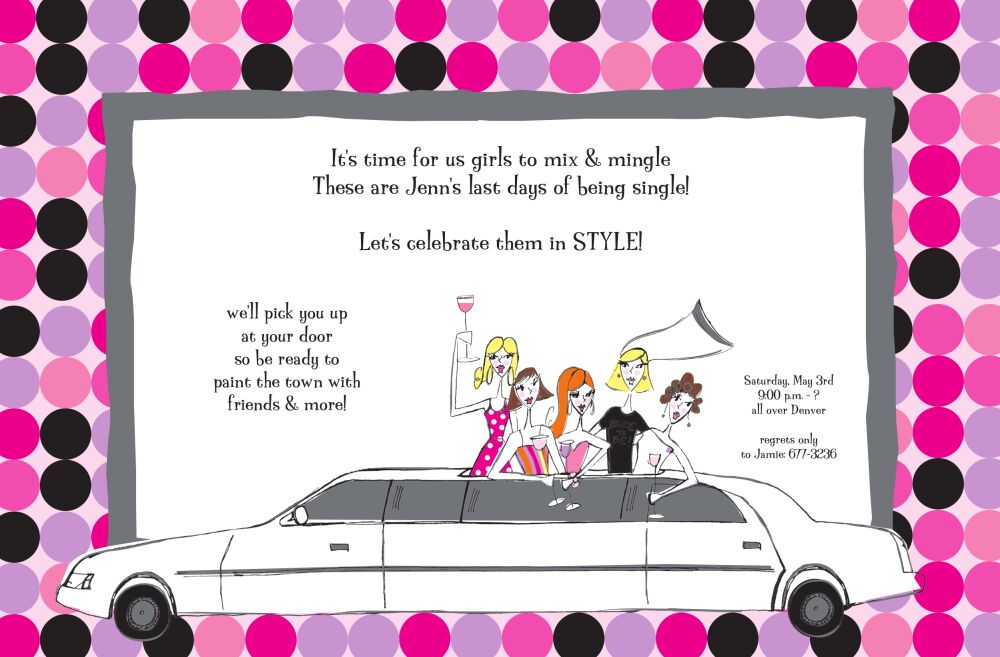 Limo Girls Invitation