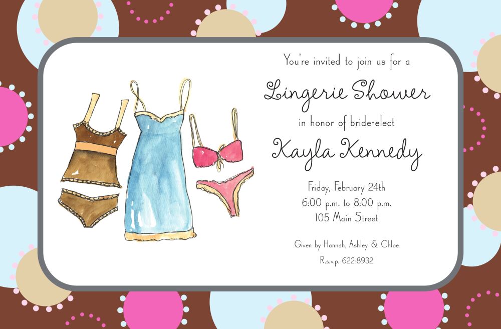 Flirty Lingerie Invitation