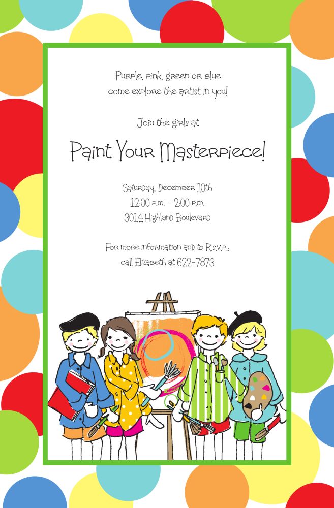 Little Artists Invitation