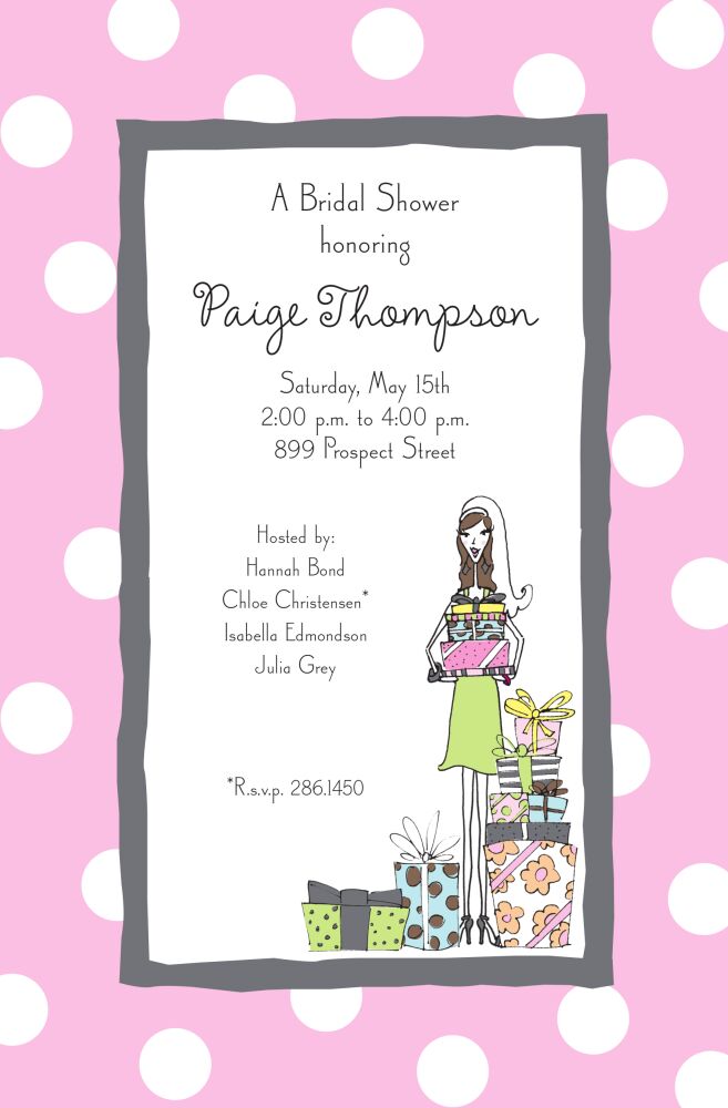 Bride with Gifts Invitation