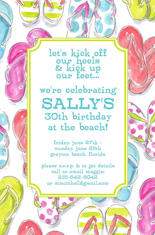 Lollypop Flops Invitation