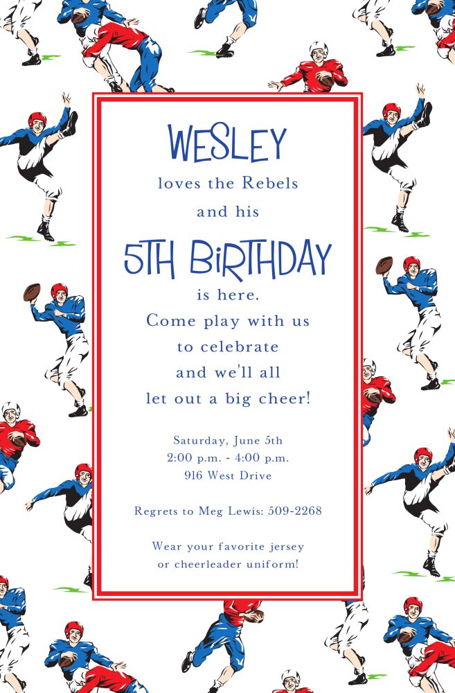 Football Retro Invitation