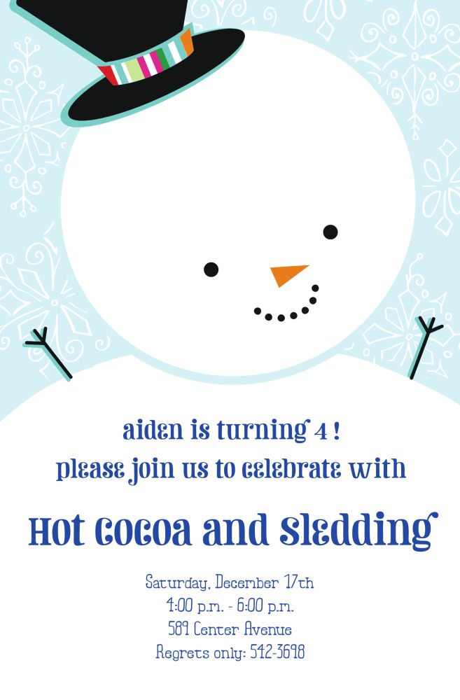 Let It Snowman Invitation