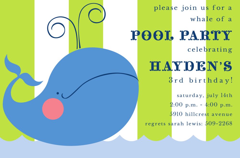 Blue Whale Invitation