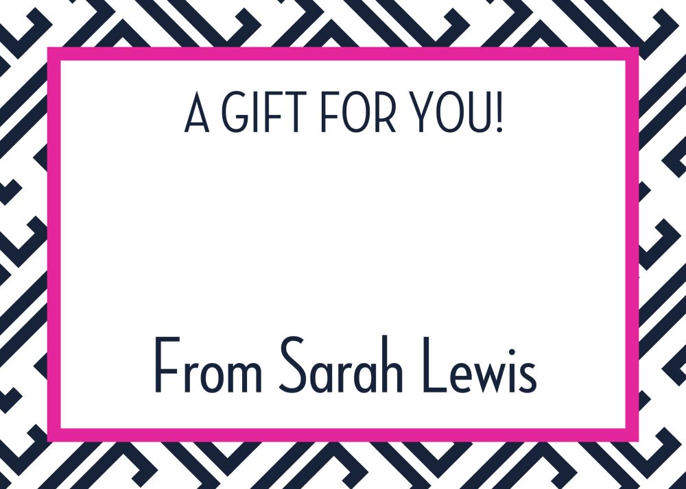 Maze Navy Enclosure Card