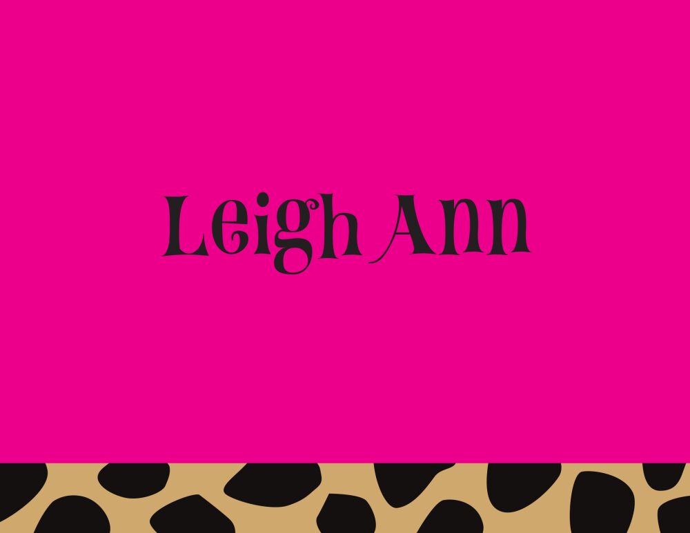 Pink Leopard Folded Note