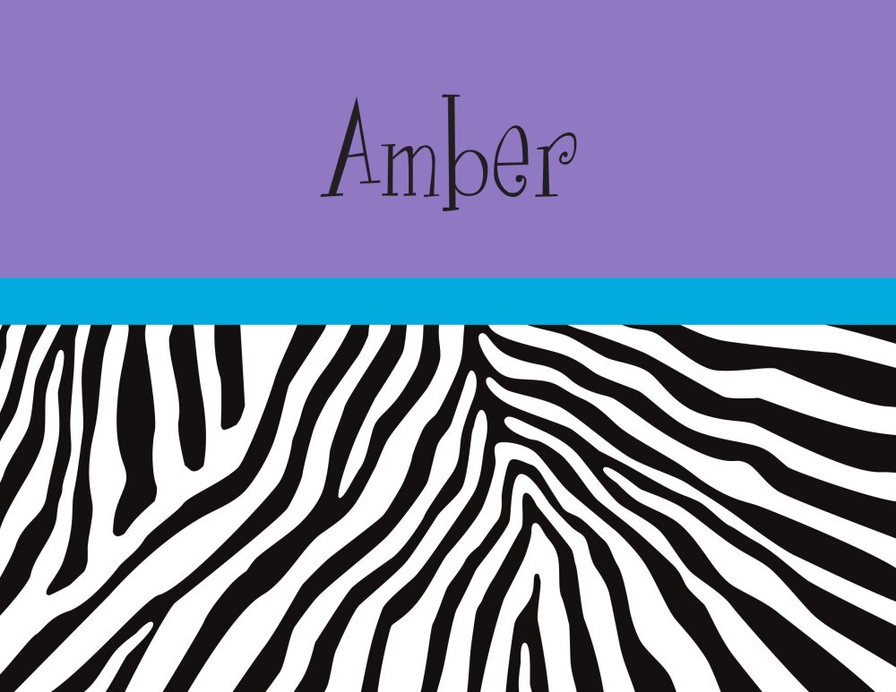 Wild Zebra Folded Note