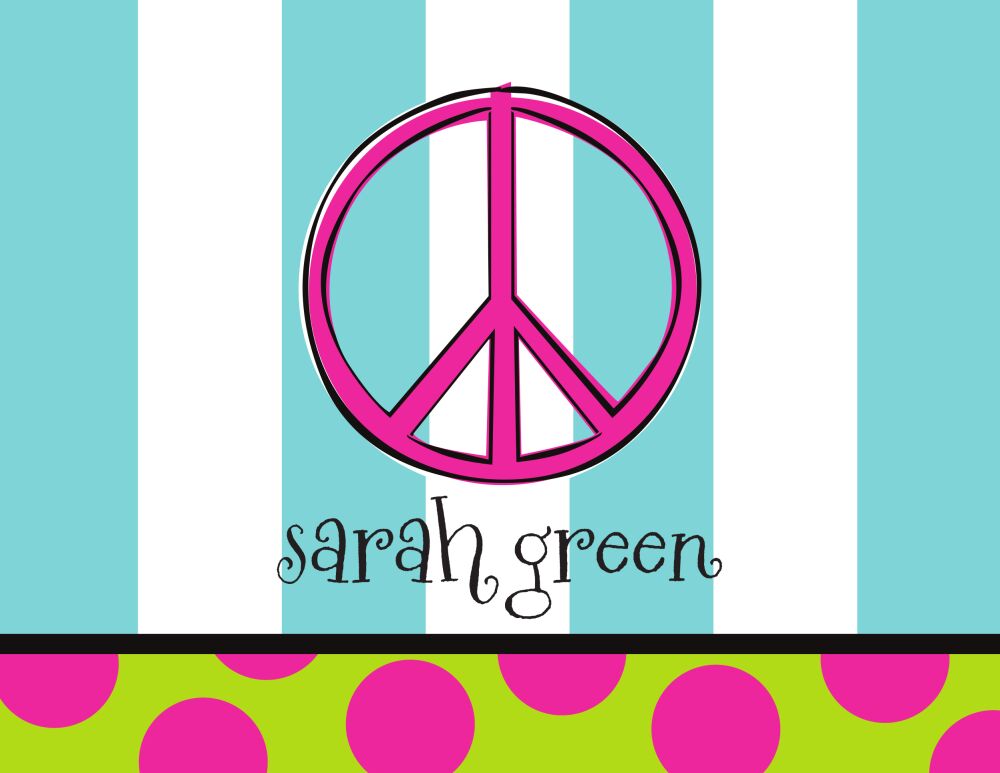 Peace Stripe Folded Note