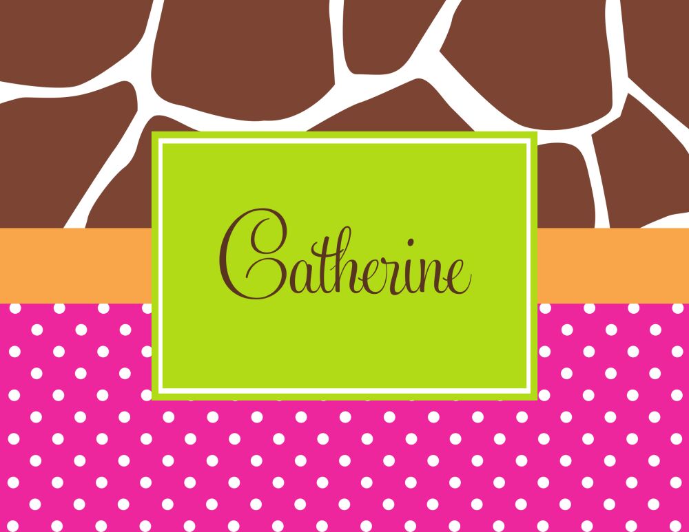 Taffy Giraffe Folded Note