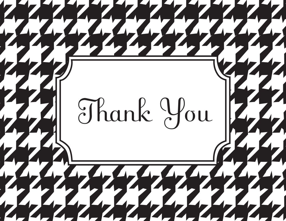 Classic Houndstooth Folded Note