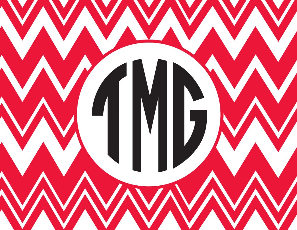 Red Chevron Folded Note