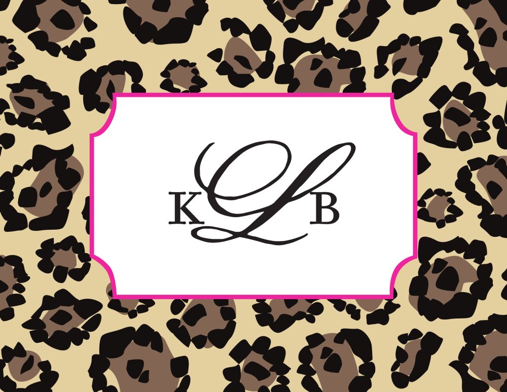 Natural Leopard Folded Note