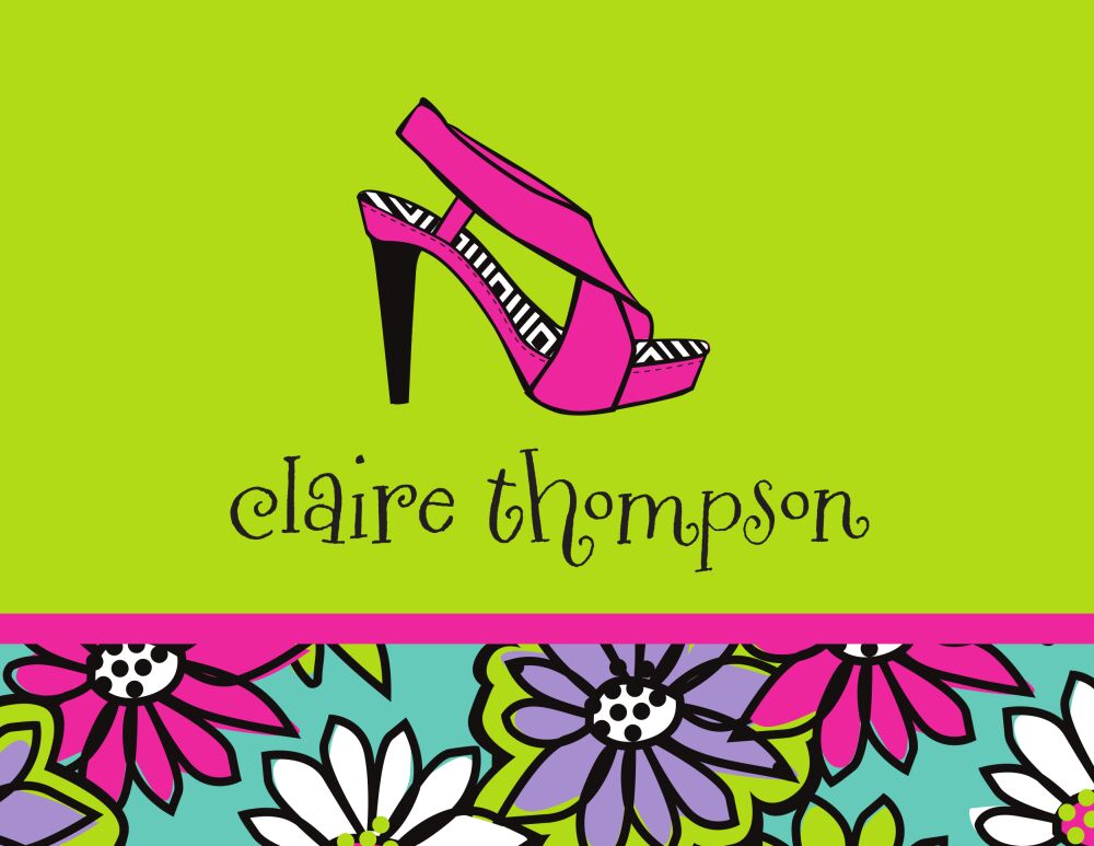 Groovy Floral Sandal Folded Note
