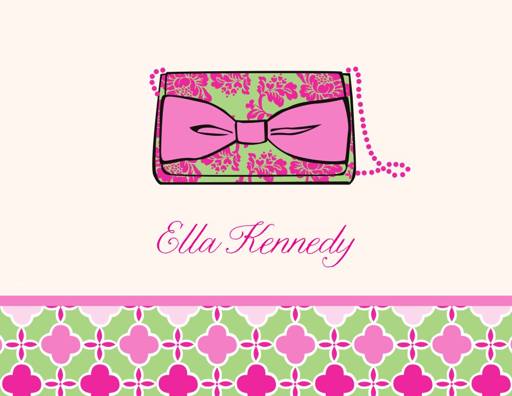 Pink Kiss Clutch Folded Note