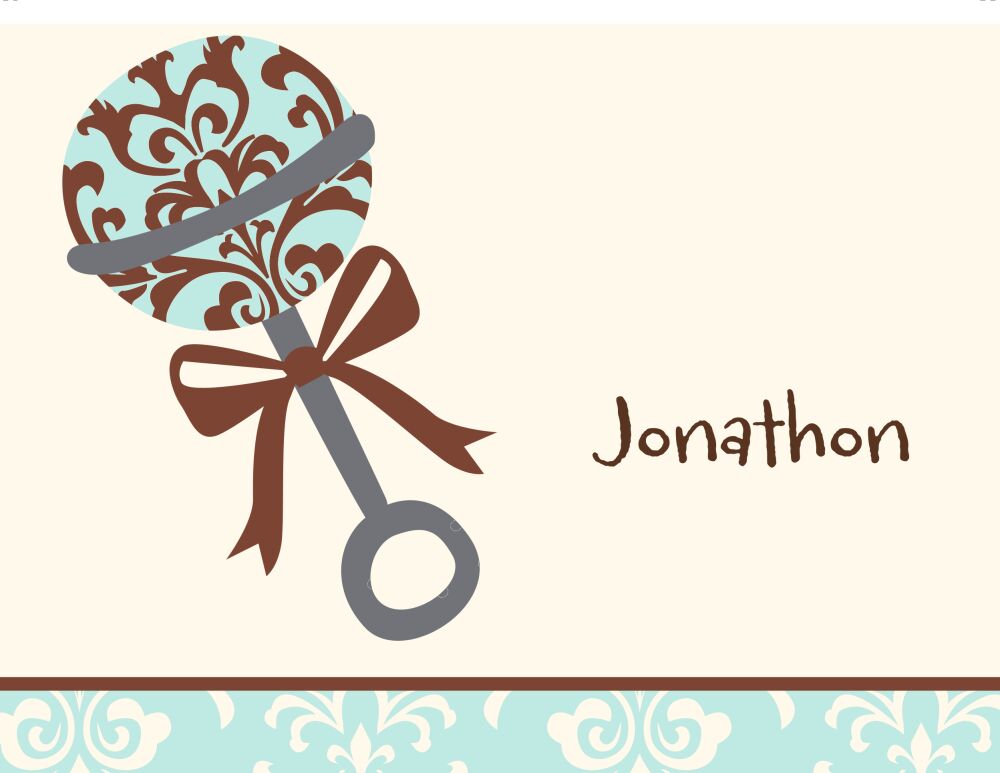 Rattle Blue Folded Note