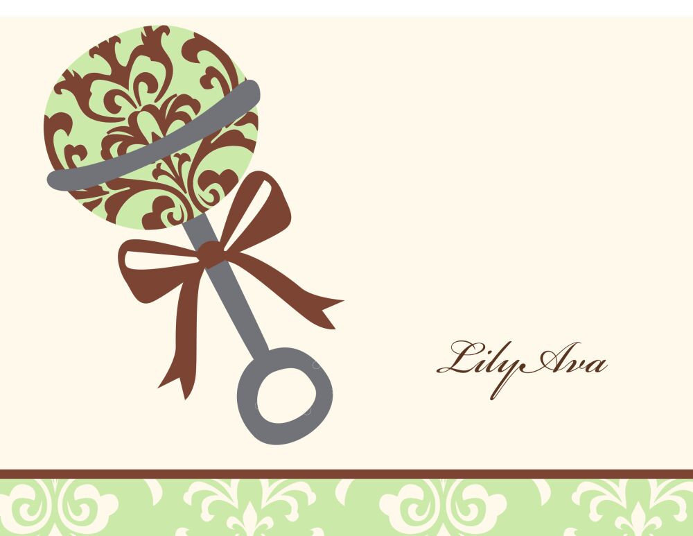 Rattle Green Folded Note