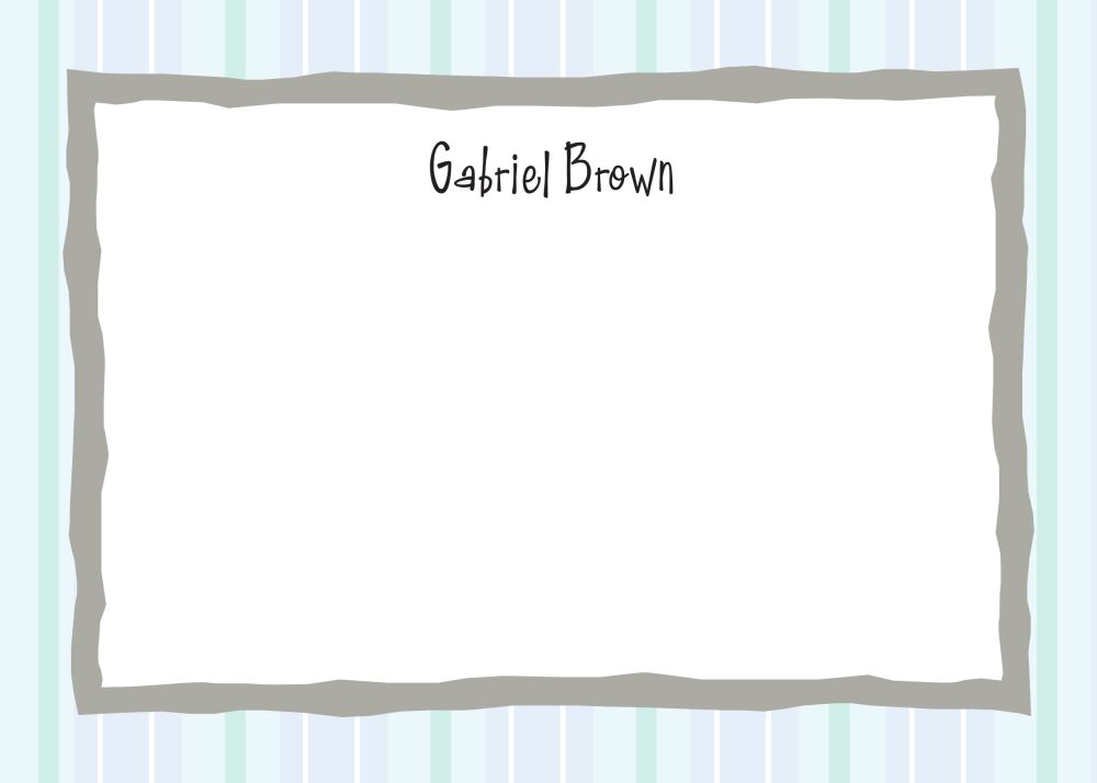 Boy Stripes Flat Note