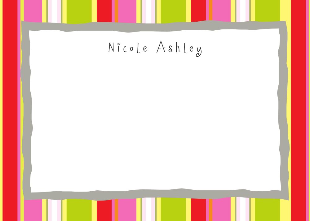 Red Stripes Flat Note