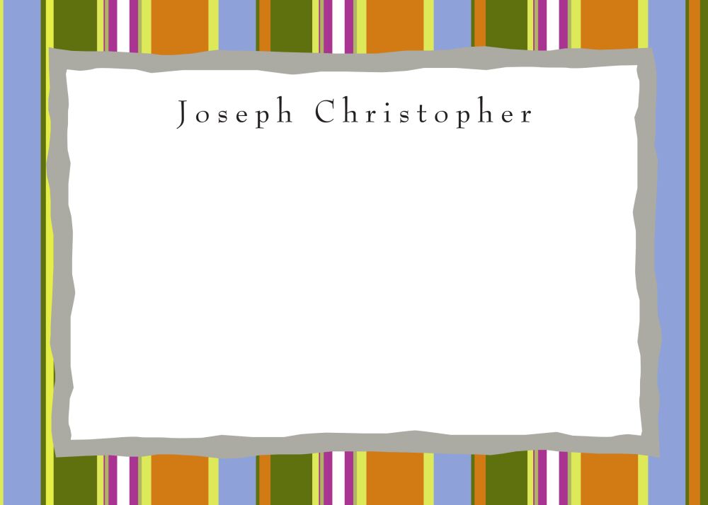 Olive Stripes Flat Note