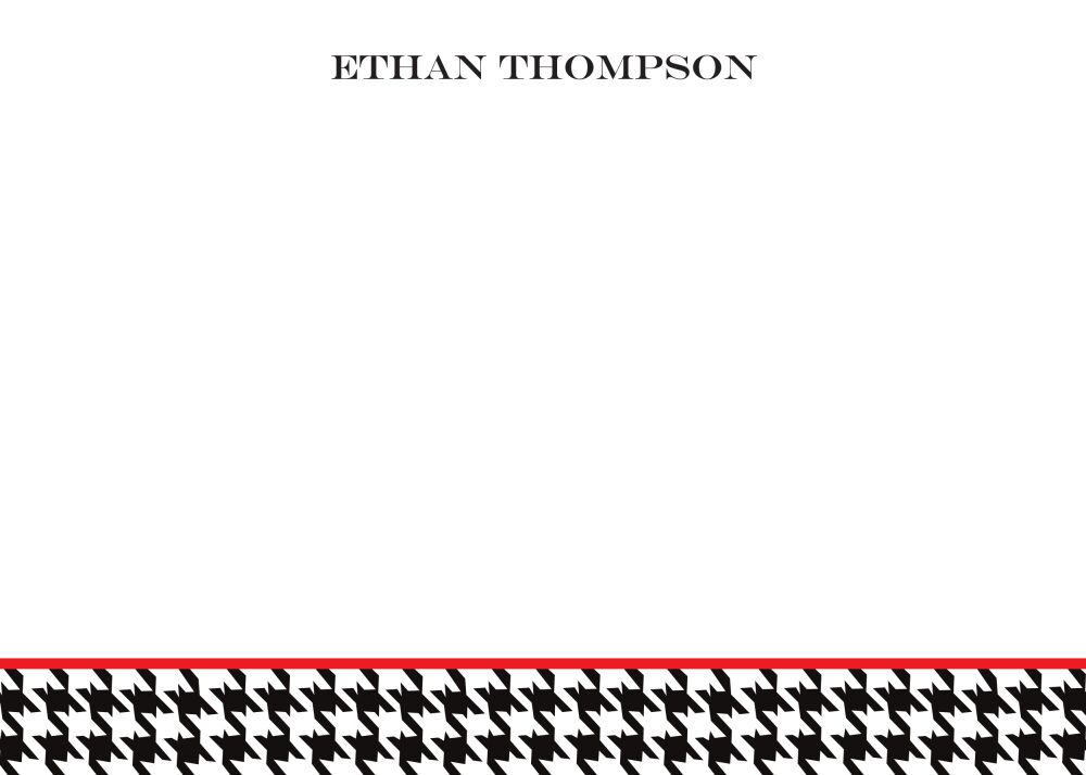 Houndstooth Black Flat Note