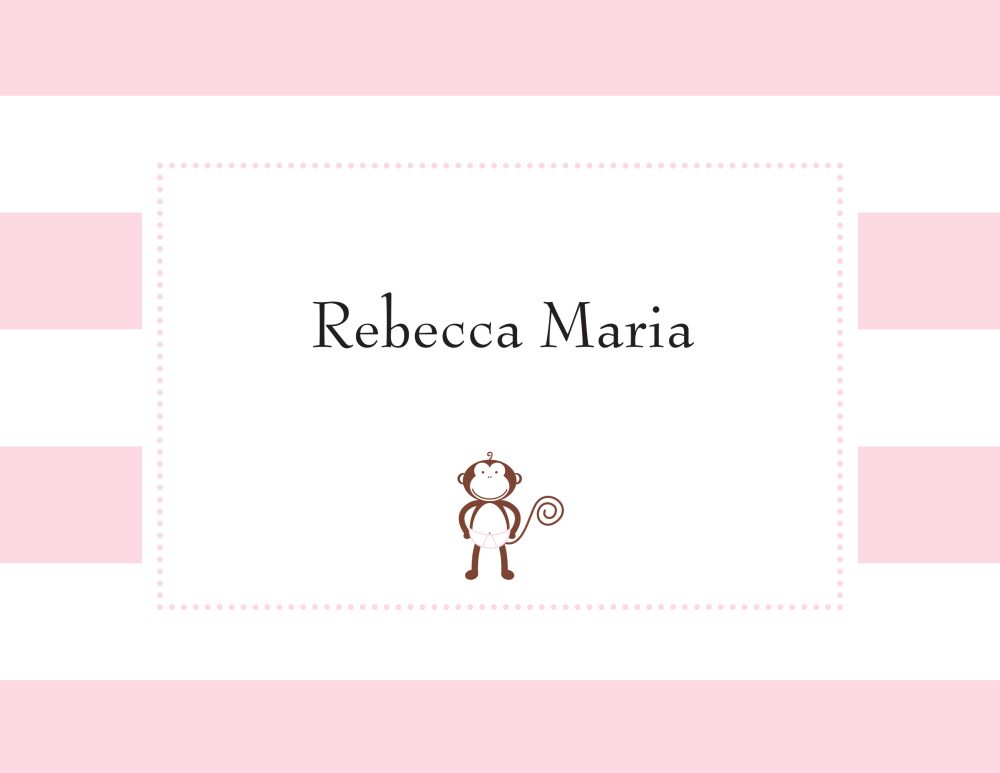 Monkey Girl Folded Note