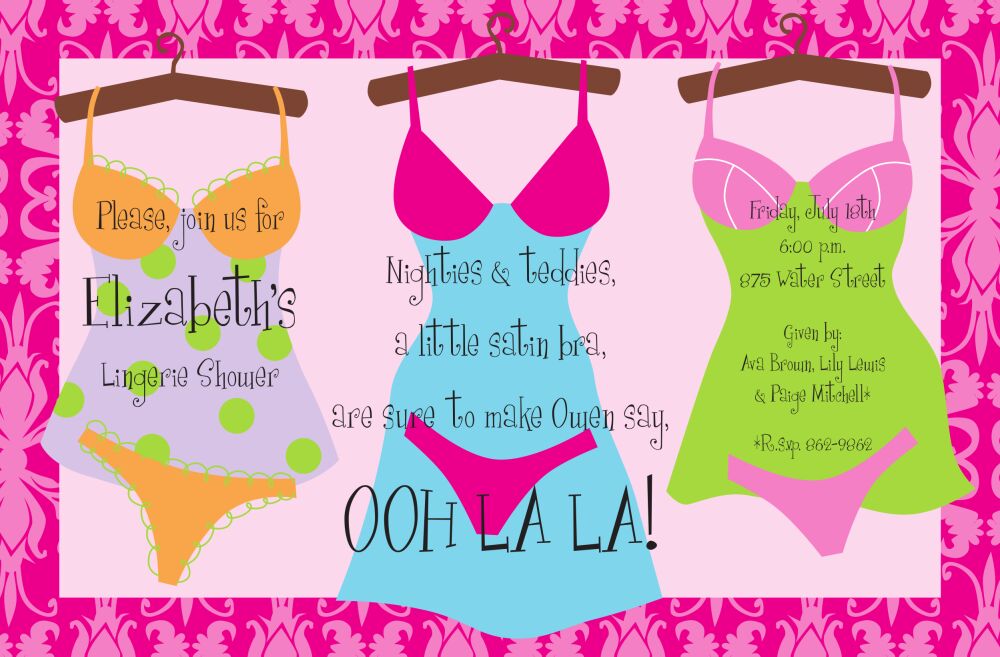 Vintage Lingerie Invitation