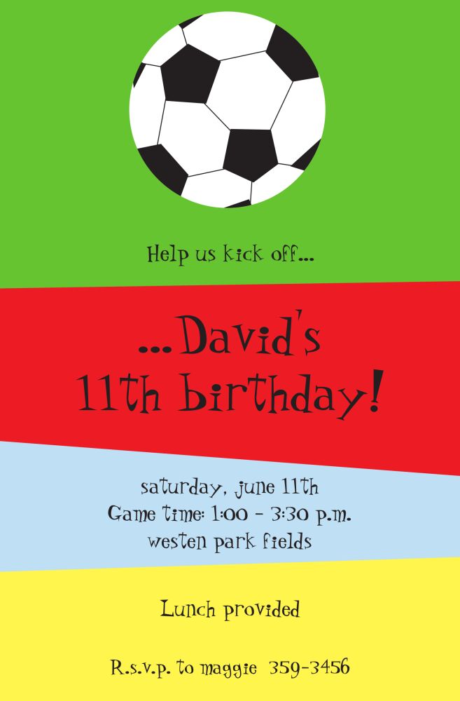Soccer Stripe Invitation