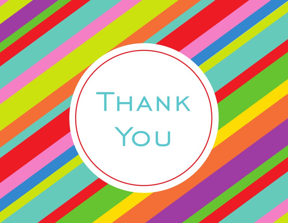 Club Stripe Folded Note