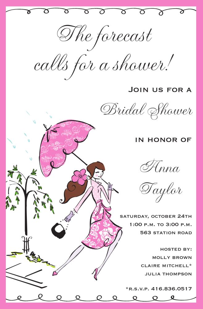 Shower Girl Invitation