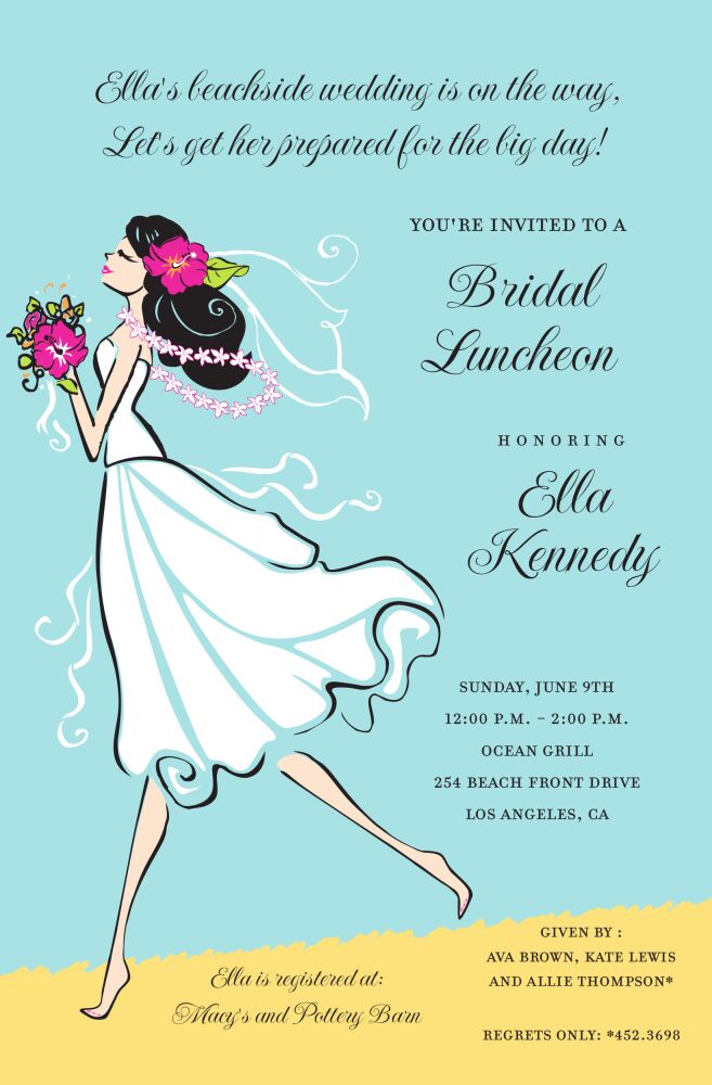 Seashore Bride Invitation