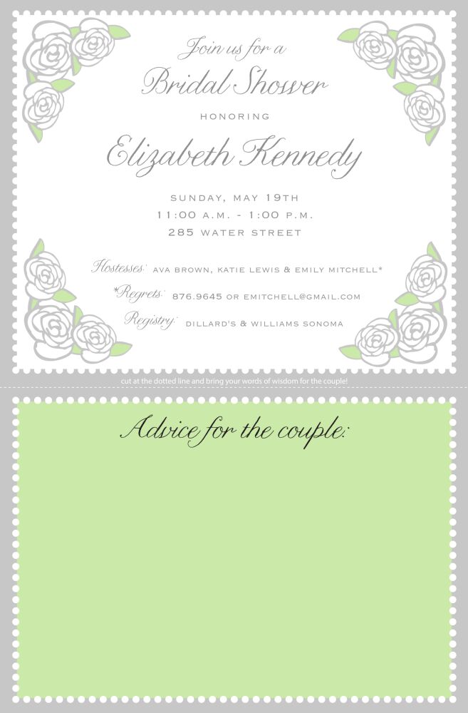 Bridal Advice Invitation