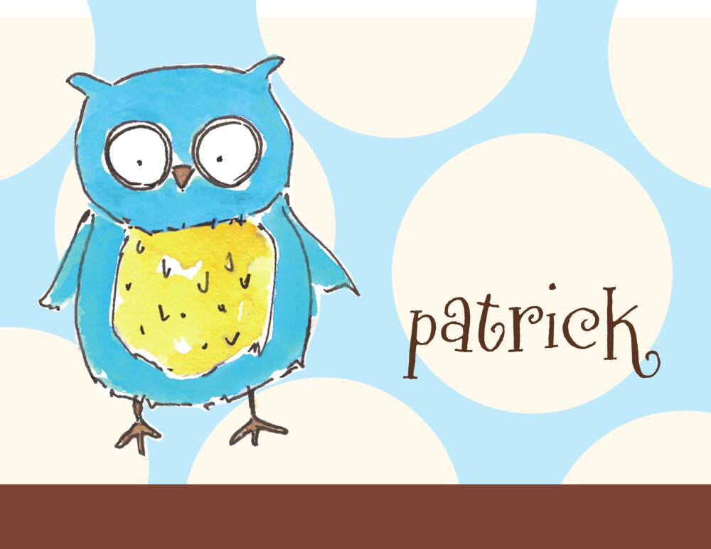 Owl Boy Folded Note