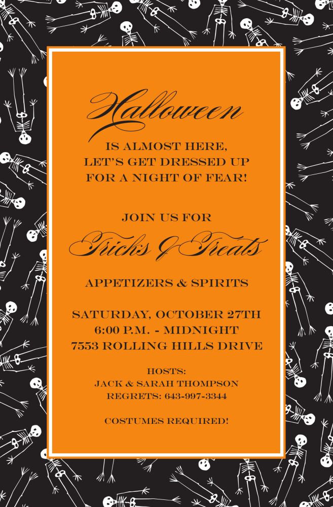 Skeletons Invitation