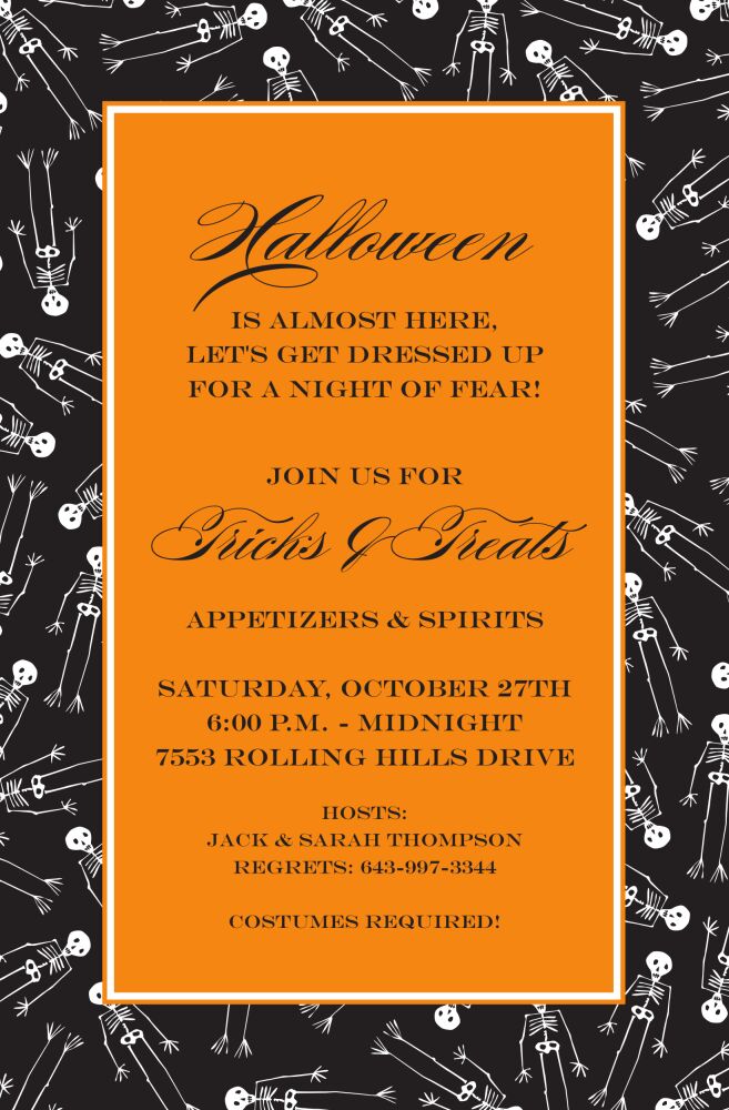 Skeletons Invitation