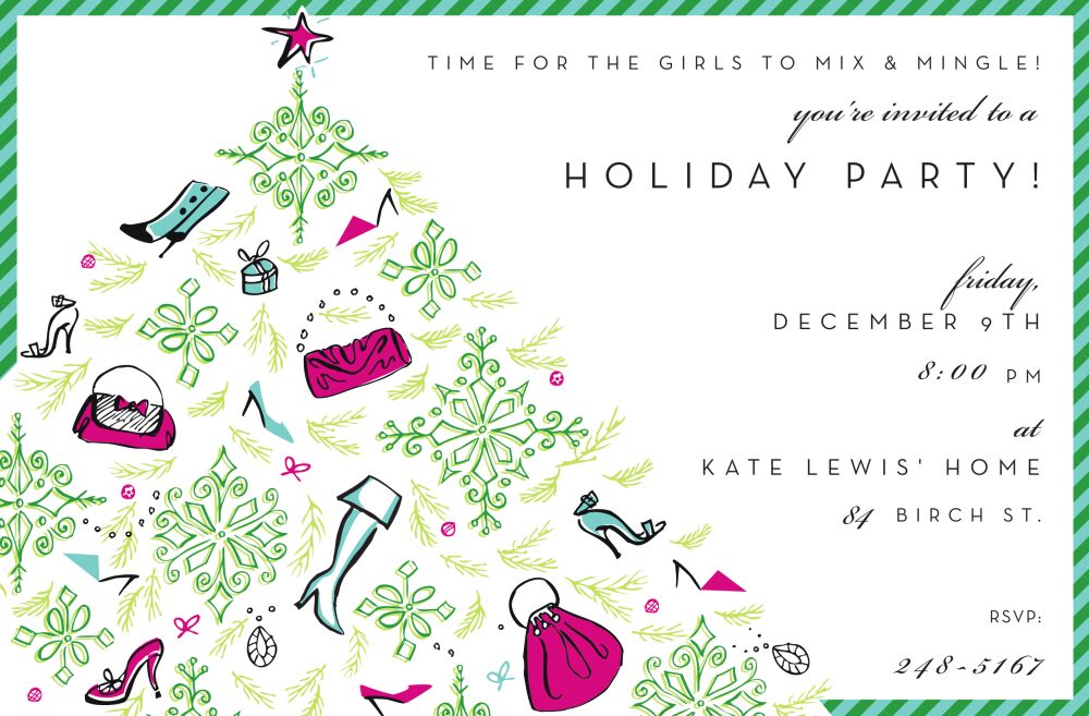 Girly Tree Invitation
