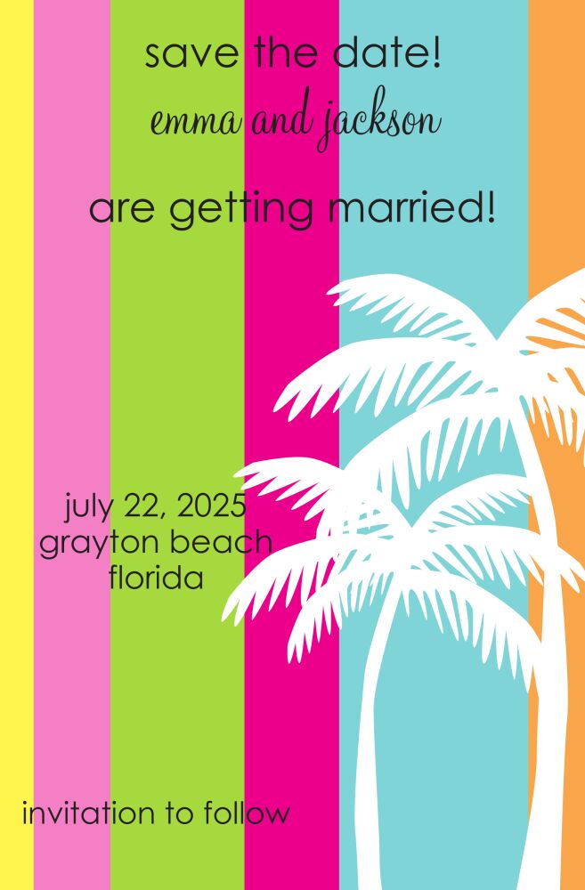 Palm Sunset Invitation