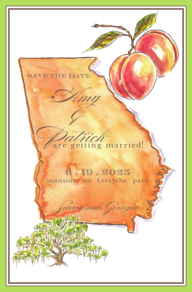 Pretty Georgia Invitation