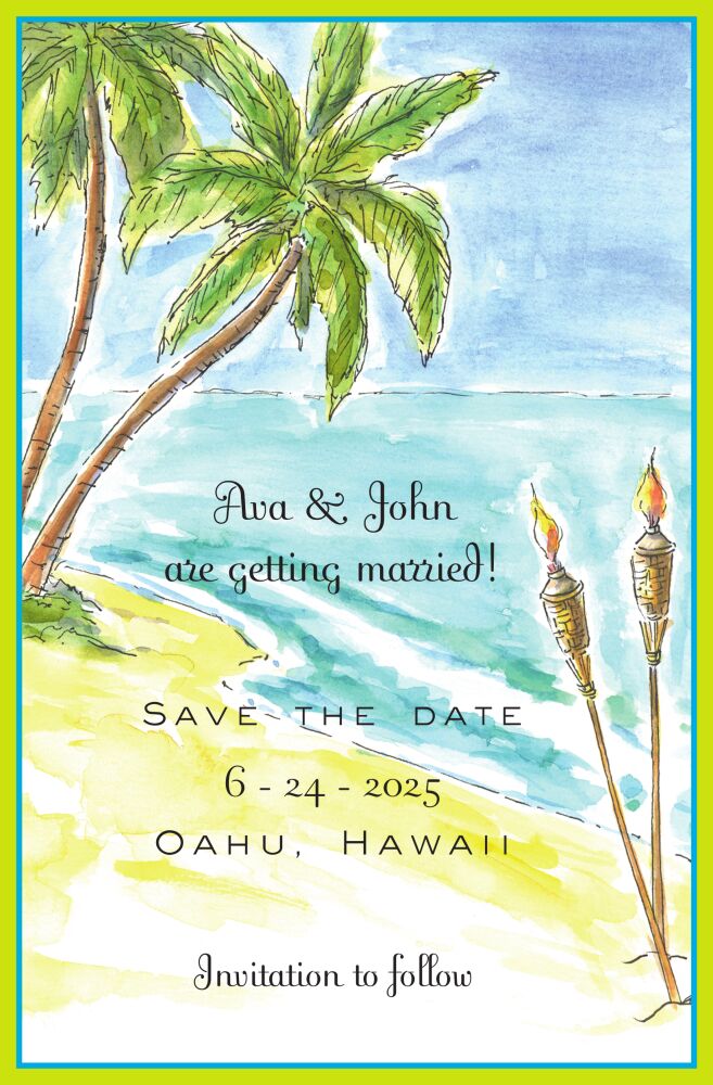 Tiki Beach Invitation