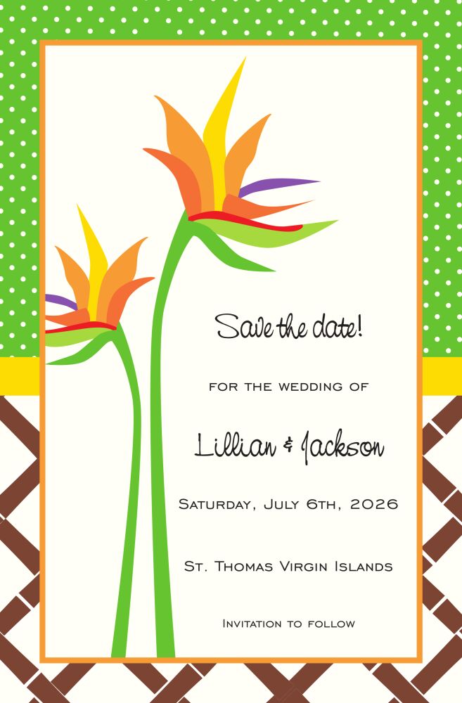 Birds of Paradise Invitation
