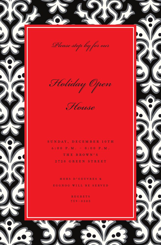 Red Dandy Invitation