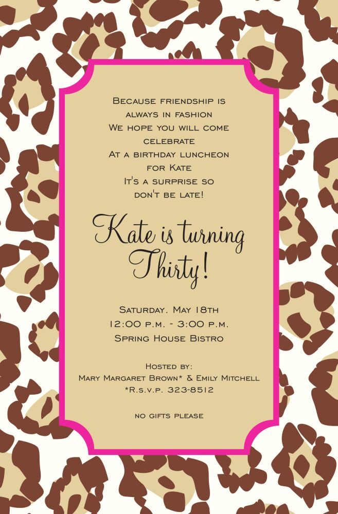 Soft Leopard Invitation
