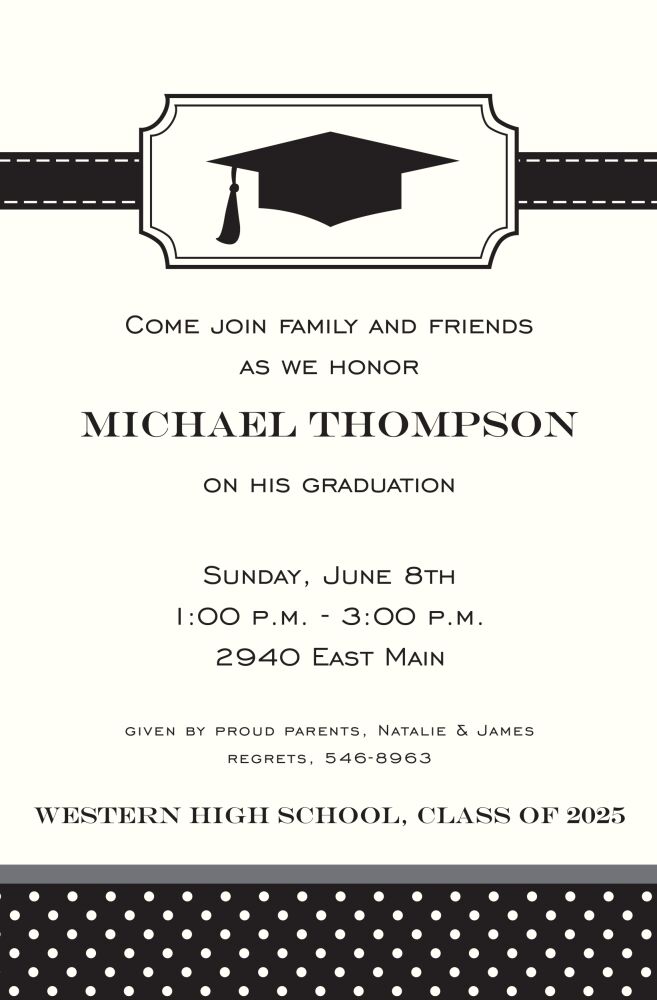 Bookplate Grad Invitation